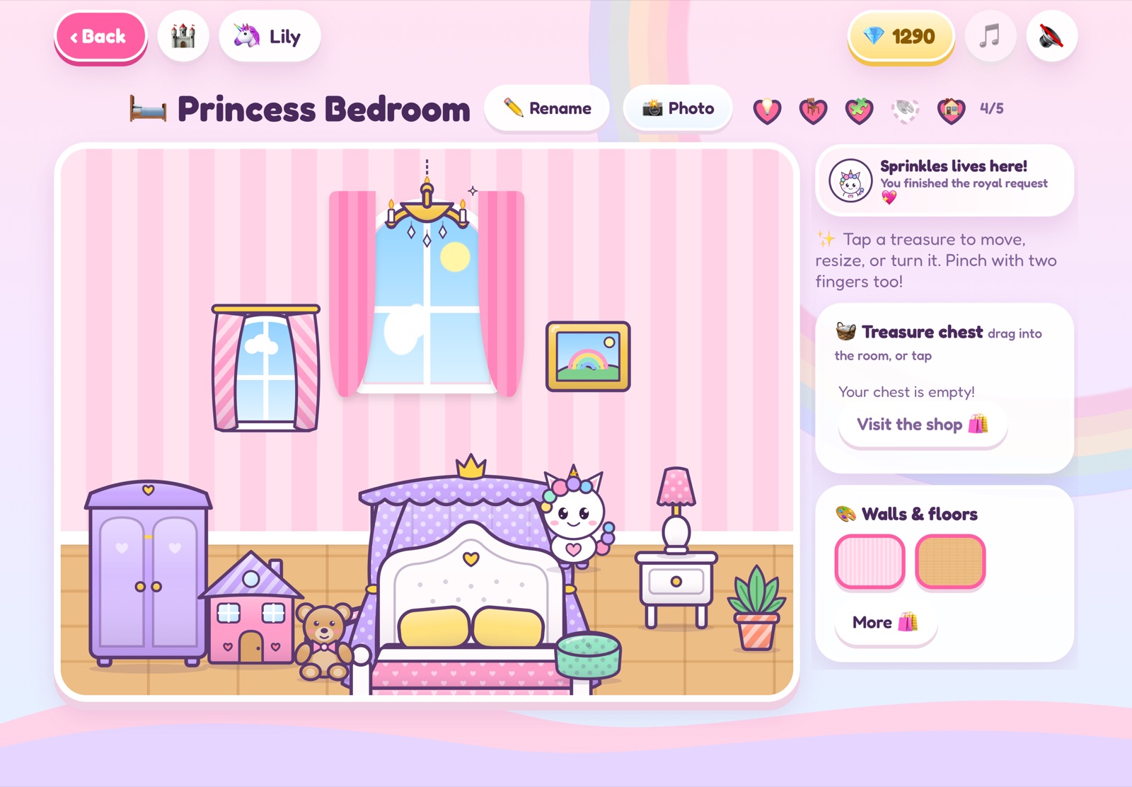A decorated room